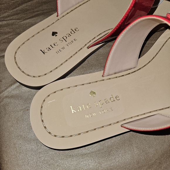 Kate Spade red patent leather sandals, women's size 10 - Picture 2 of 8